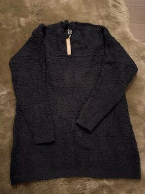 SKIMS Black Fuzzy/cozy Mini Dress